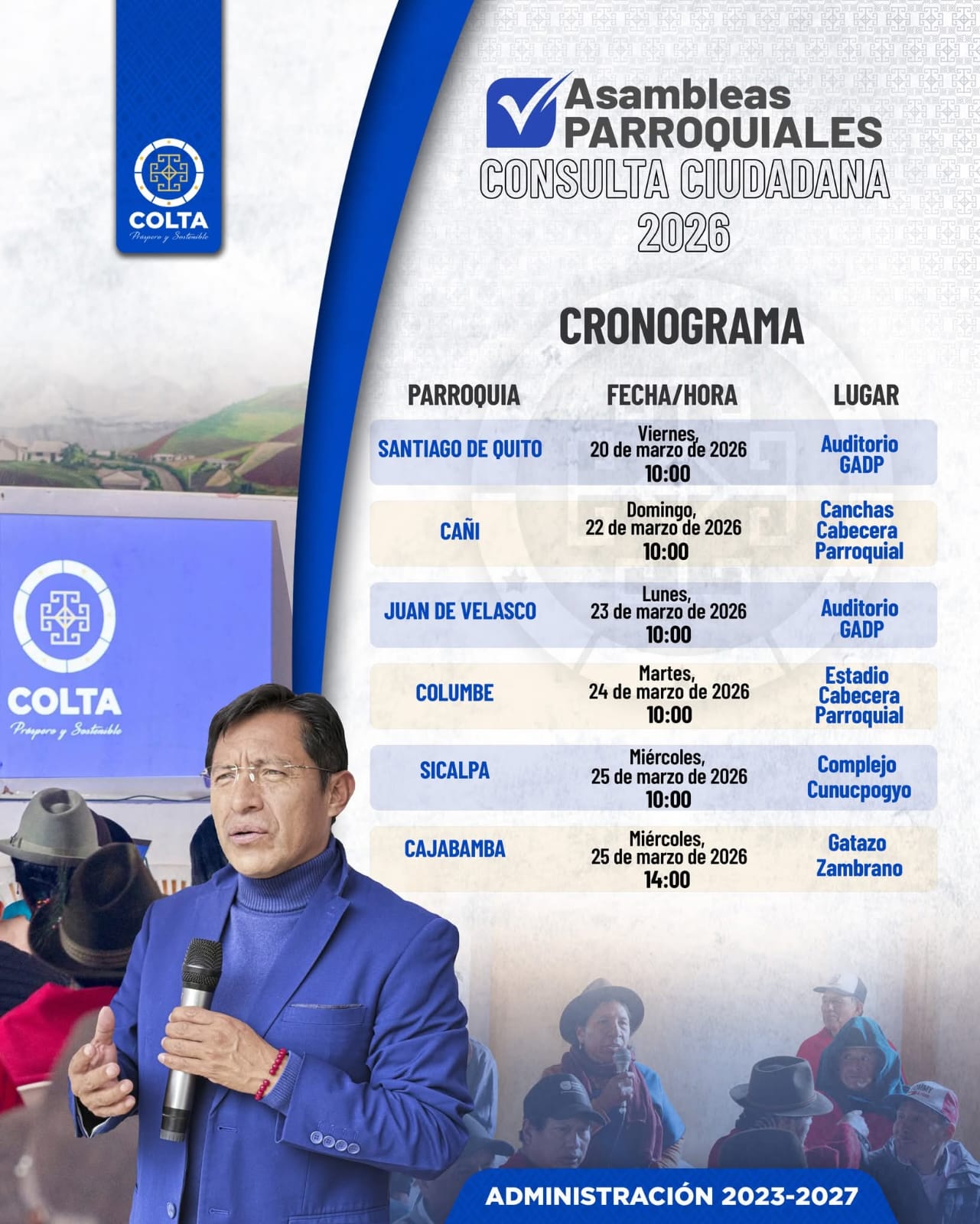 PARTICIPA EN LAS ASAMBLEAS PARROQUIALES DE COLTA