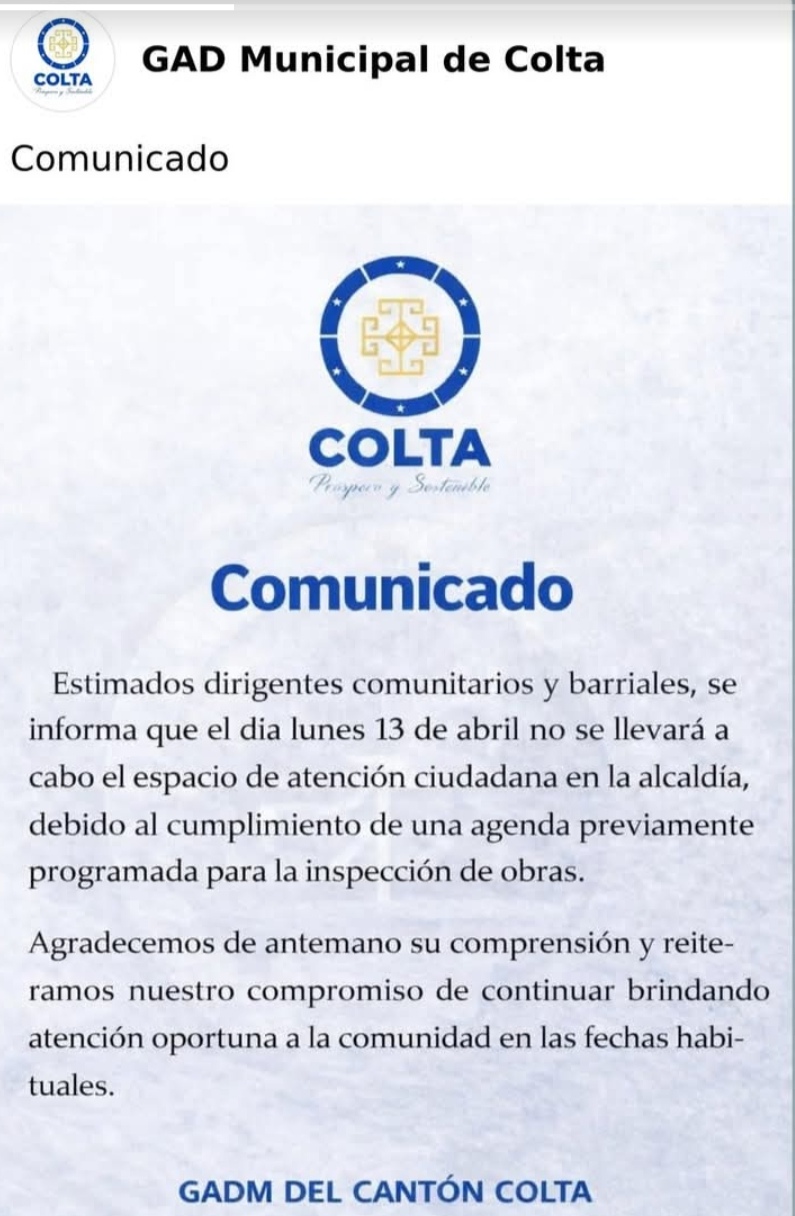 🚗 ¡Atención conductores de Colta! Servicio de Matriculación Vehicular disponible. 🚗